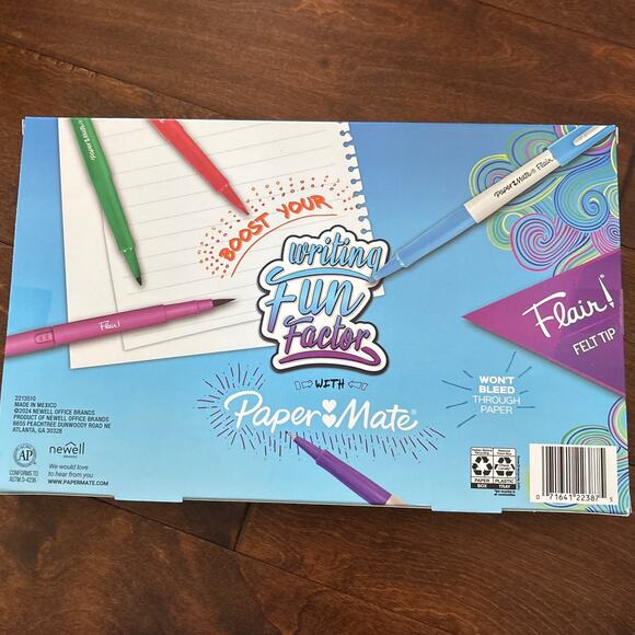 Paper Mate Flair Felt Tip Pen Marker Gift Pack 24 Count Colorful New - Picture 4 of 4